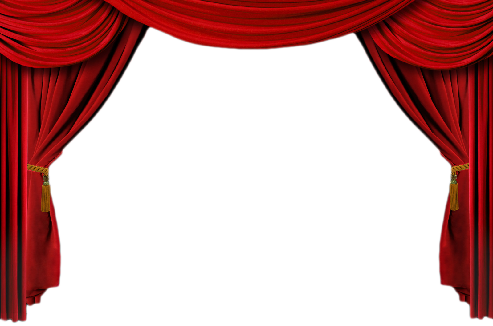 Bühnen-rotes Vorhang PNG-Bild