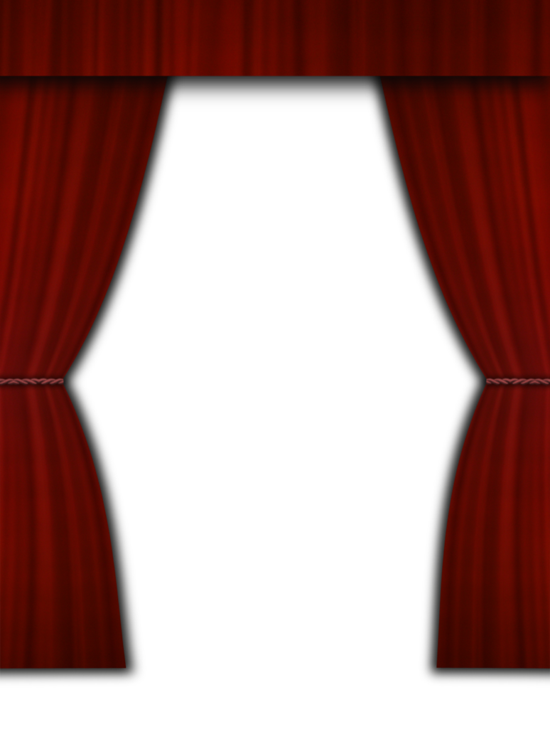 Tirai merah panggung PNG Gambar