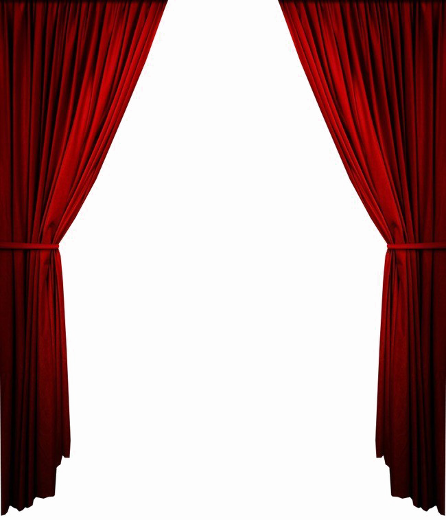 Stage Red Curtain PNG Transparent Image