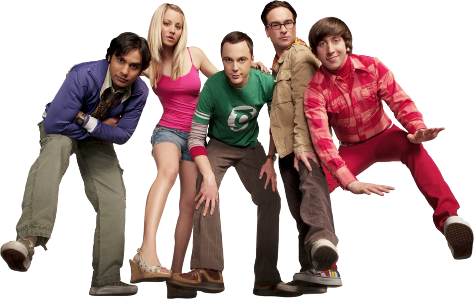 The Big Bang Theory-personages Gratis PNG-Afbeelding