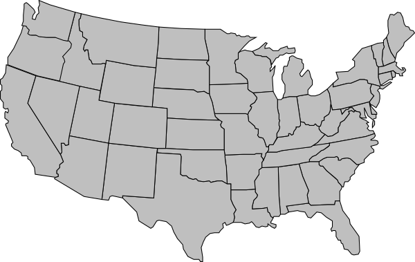 Vereinigte Staaten Kartenübersicht Kostenloses PNG-Bild