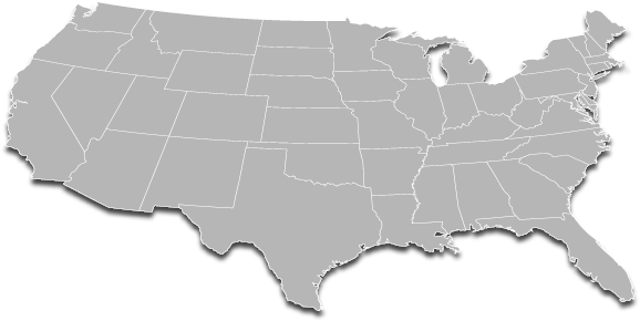 Vereinigte Staaten Kartenübersicht PNG-Bildhintergrund