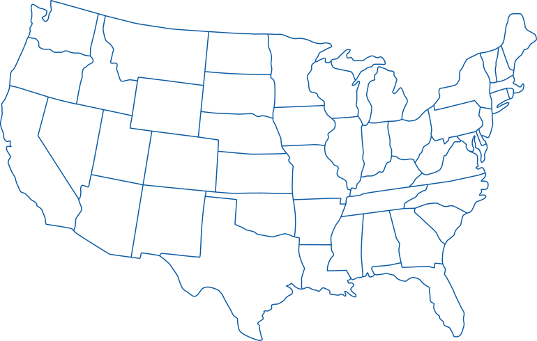 Наброски карта Соединенных Штатов PNG Image