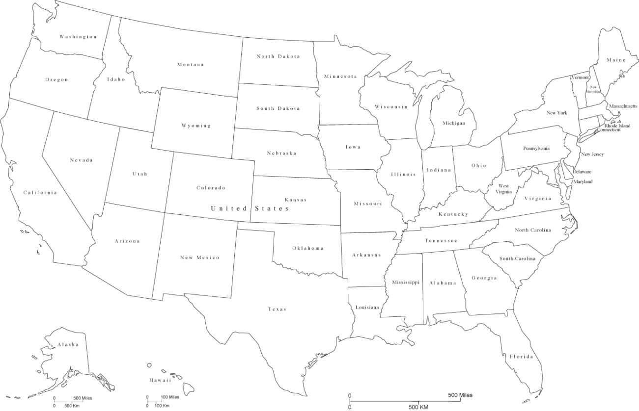 Vereinigte Staaten Kartenübersicht PNG Pic