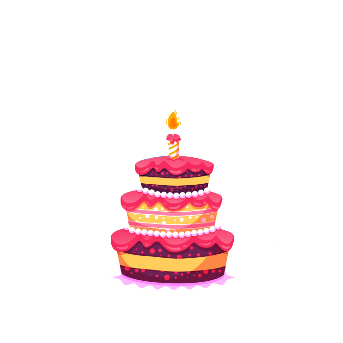 Vector Birthday Cake PNG Free Image