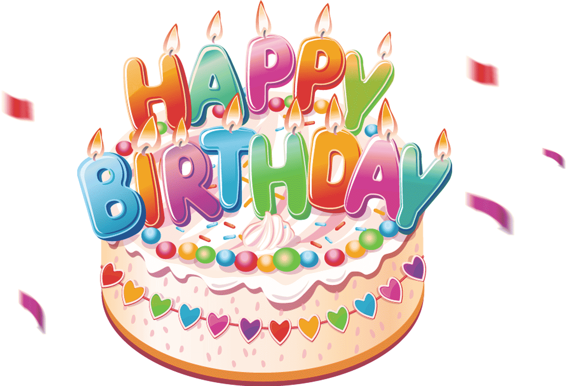 Vector Birthday Cake PNG No Background
