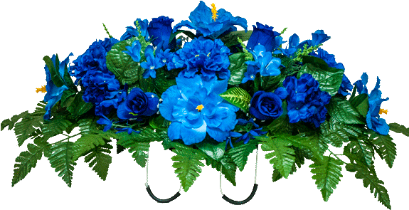Vector Blue Flowers PNG Background Photo