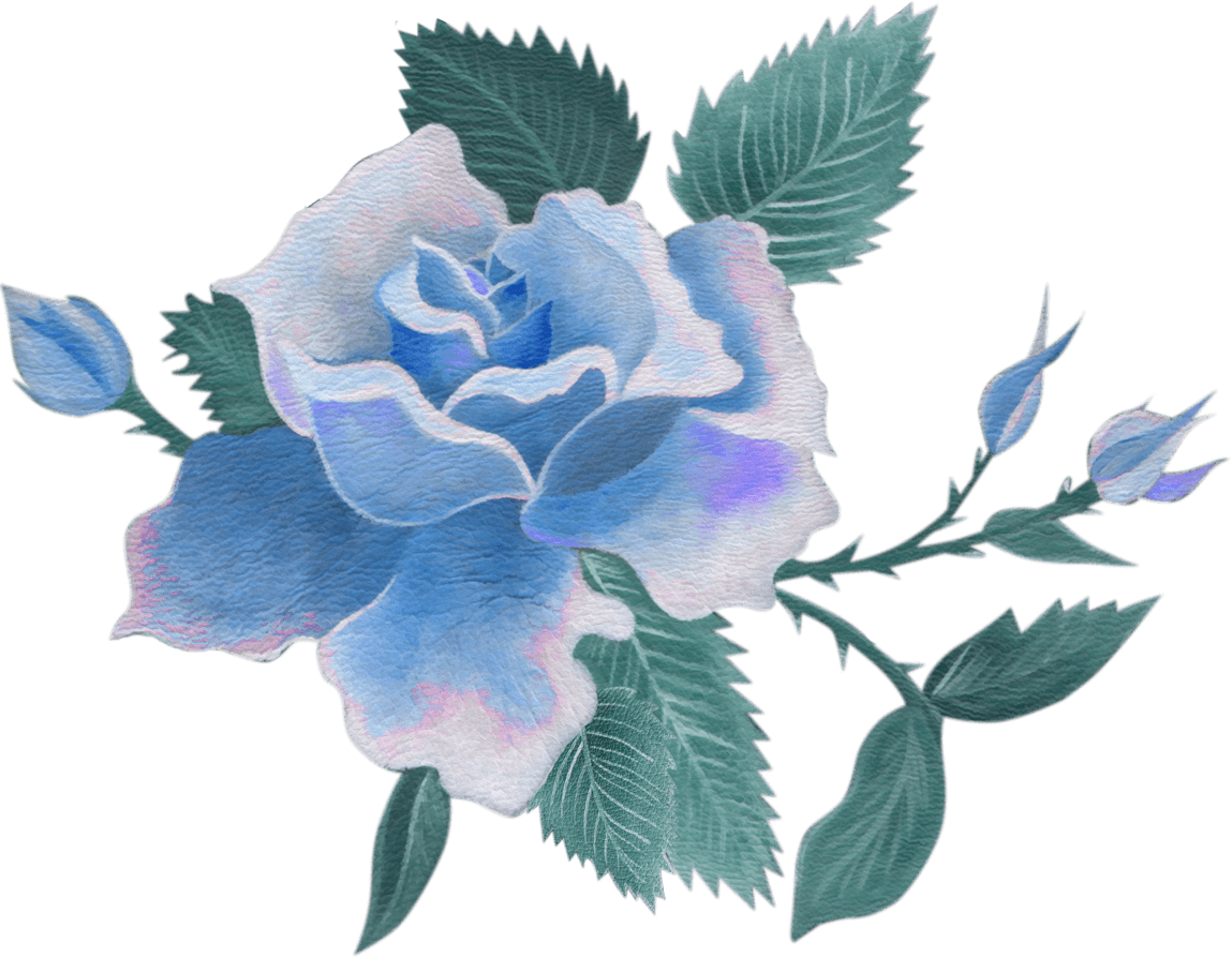 Vector Blue Flowers PNG HD Photo