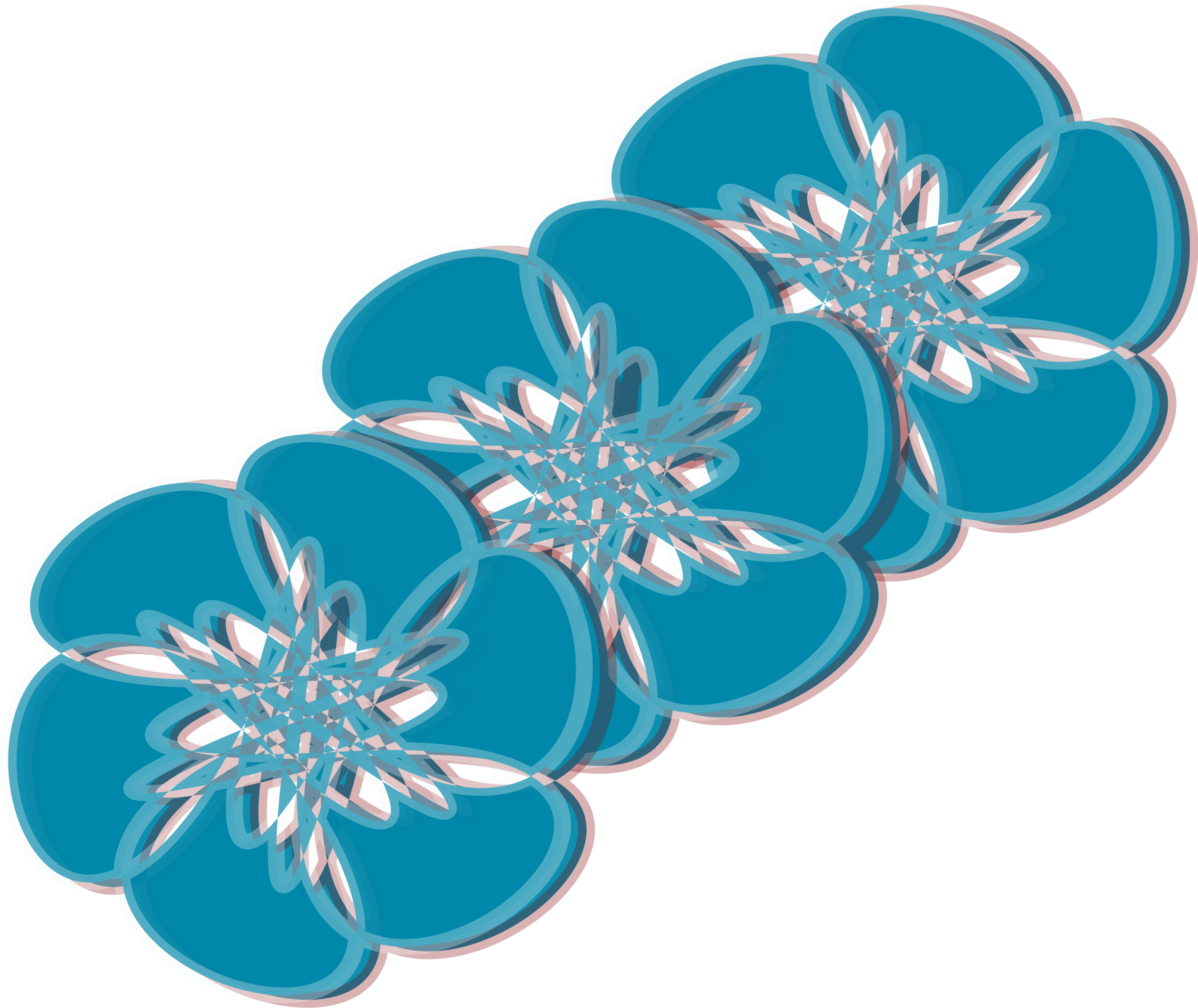 Vector Blue Flowers PNG Image Free Download