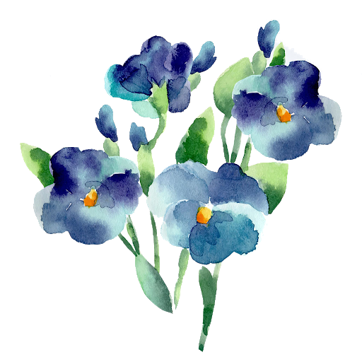 Vector Blue Flowers PNG Photo Image