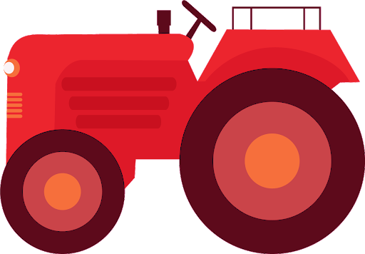 Vector rojo tractor PNG descargar imagen