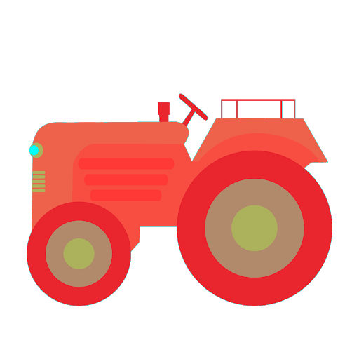 Vector Red Tractor PNG Free Download