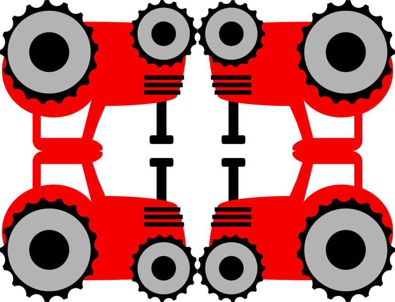 Fondo de imagen de vector rojo tractor PNG