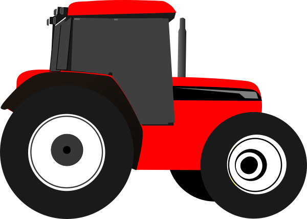 Vector Red Tractor PNG Photo