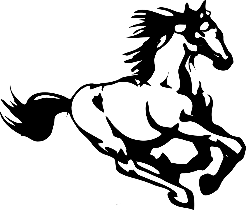 Vector Running Horse PNG Image Background