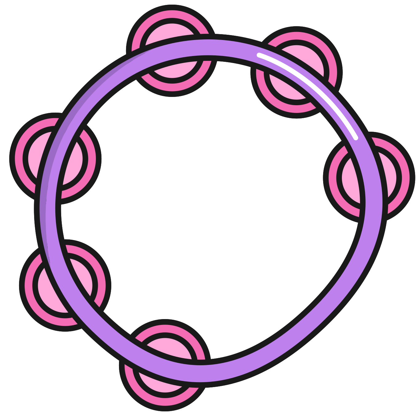Vector Tambourine PNG Picture