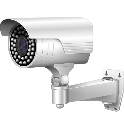 Weiße CCTV-Kamera PNG