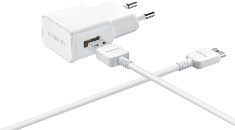 White Travel Charger Free PNG Image
